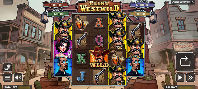 The main game mode of the cowboy slot