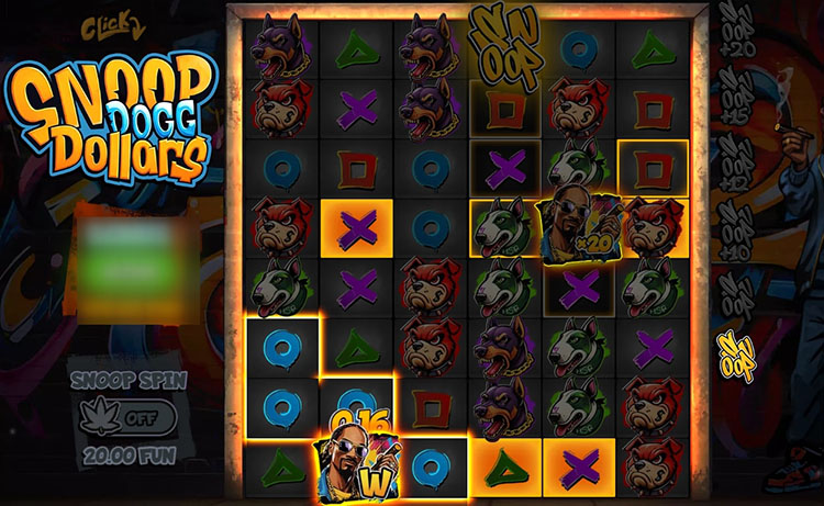 Playing field during free spins