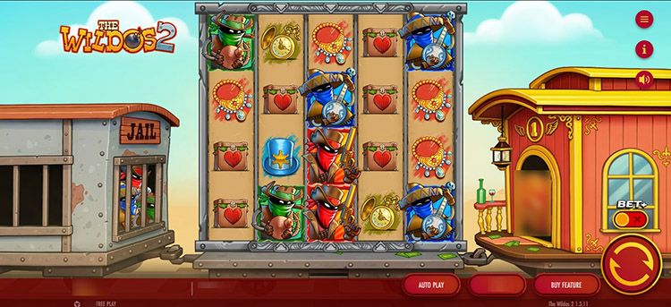 Cowboy machine with cartoon characters