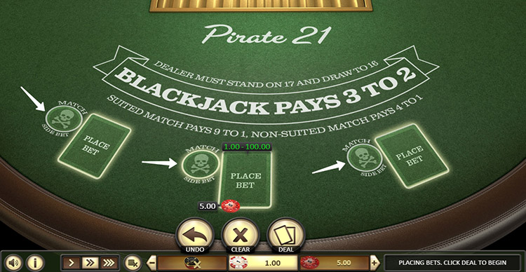 Sectors for side bets